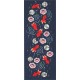 Tenugui - Goldfish and flowers (blue)