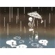 Tenugui - Squelette sous la pluie